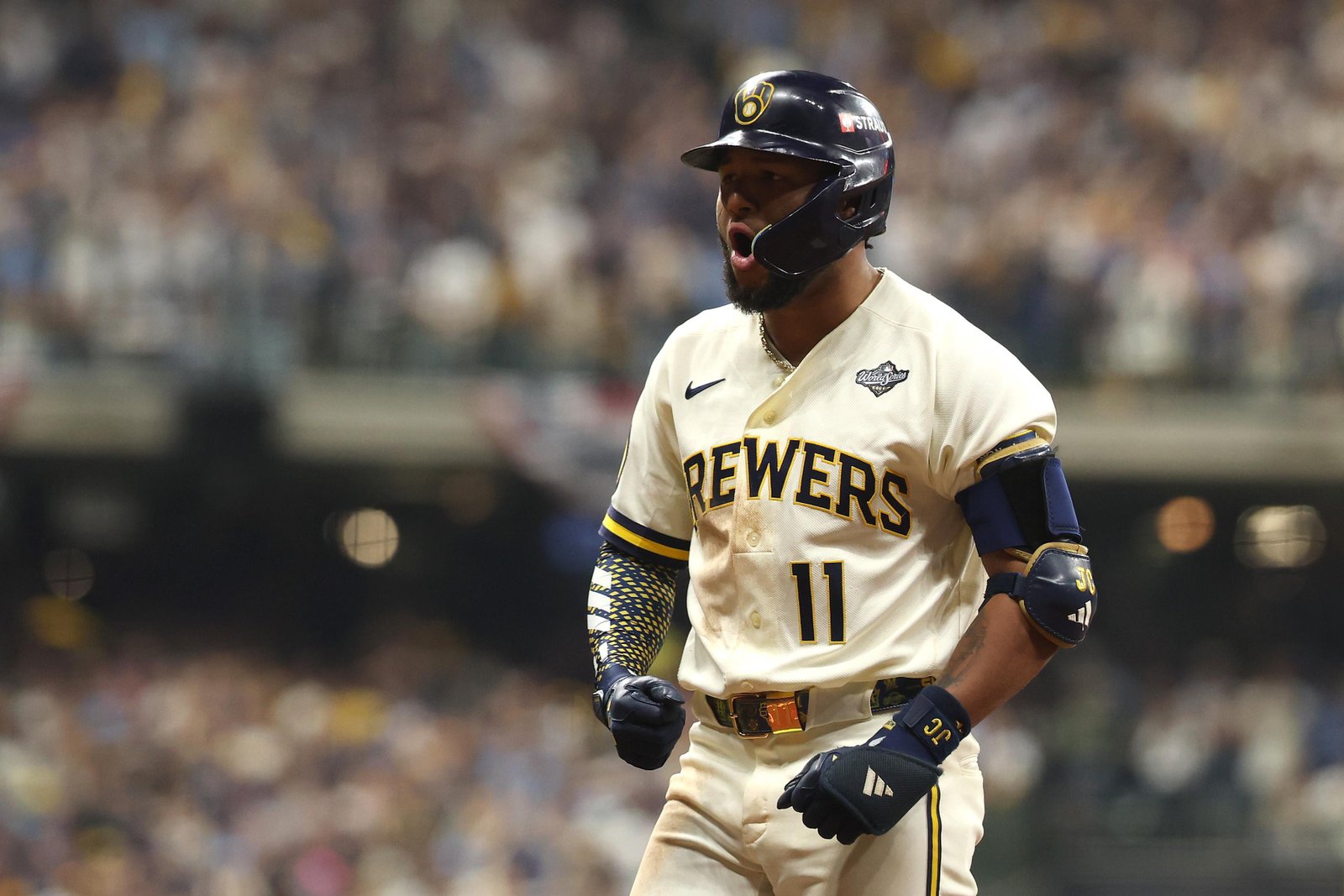 Chourio y Contreras guían triunfo de Cerveceros en Juego 1